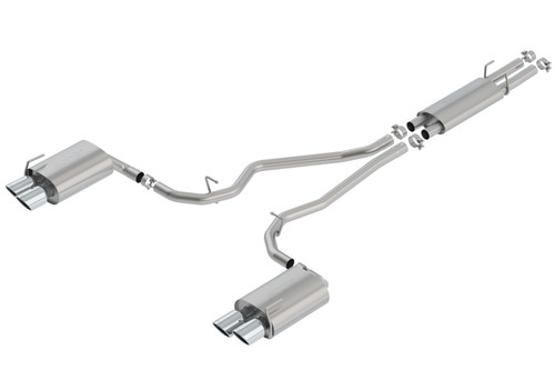 Borla Catback Exhaust System - S-Type - Chrome Tips (2020 - 2026 Explorer ST / 2020 - 2025 Aviator) 140820