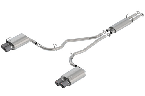 Borla Catback Exhaust System - S-Type - Carbon Fiber Tips (2020 - 2026 Explorer ST / 2020 - 2025 Aviator) 140820CF