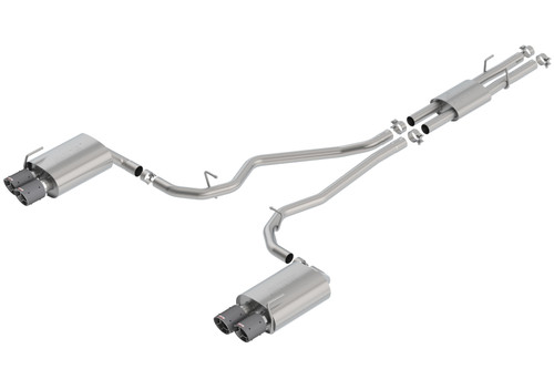 Borla Catback Exhaust System - ATAK - Carbon Fiber Tips (2020 - 2026 Explorer ST / 2020 - 2025 Aviator) 140821CF