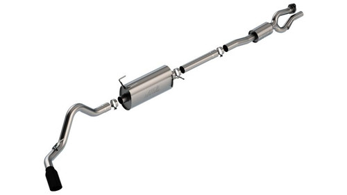 Borla Catback Exhaust System - S-Type - Black Chrome Tips (2020 - 2025 F-250 / 2020 - 2025 F-350) 140843BC