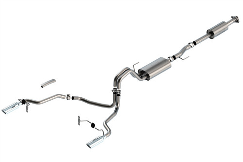 Borla Cat-Back Exhaust System - Touring - Polished Tips (2021 - 2026 F150 2.7L / 3.5L) 140862