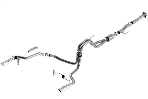 Borla Cat-Back Exhaust System - ATAK - Single Split Rear Exit - Polished Tips (2021 - 2026 F150 5.0L - Reg Cab) 140869