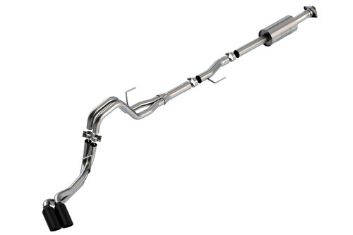 Borla Cat-Back Exhaust System - S-Type - Side Exit - Black Tips (2021 - 2026 F150 2.7L / 3.5L) 140871BC