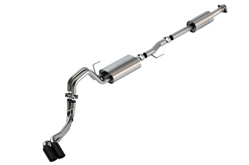Borla Cat-Back Exhaust System - Touring - Side Exit - Black Tips (2021 - 2026 F150 5.0L - Crew & Ext Cab) 140873BC
