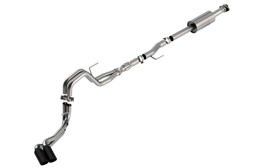 Borla Cat-Back Exhaust System - ATAK - Side Exit - Black Tips (2021 - 2026 F150 5.0L - Crew & Ext Cab) 140875BC