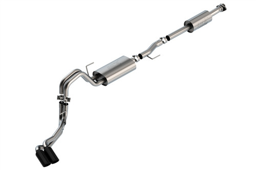 Borla Cat-Back Exhaust System - ATAK - Side Exit - Black Tips (2021 - 2023 F150 3.3L) 140881BC