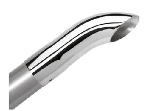 Borla Universal Polished Tip - Single Round Turndown / Turnout (Inlet 2 1/4" / Outlet 2 1/4") 20109