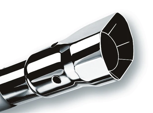 Borla Universal Polished Tip - Single Square Angle Cut Intercooled (Inlet 2 1/2" / Outlet 2 1/2" x 2 3/4") 20116