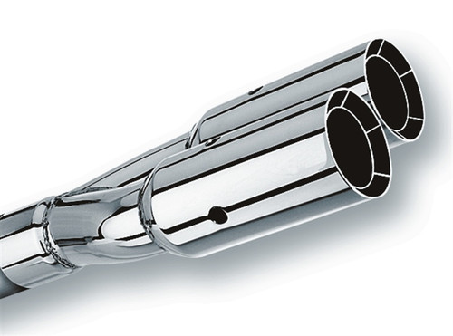 Borla Universal Polished Tip - Dual Round Intercooled (Inlet 2 1/2" / Outlet 3") 20203