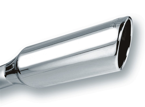 Borla Universal Polished Tip - Single Round Rolled Angle Cut (3" Inlet / 4" Outlet) 20246