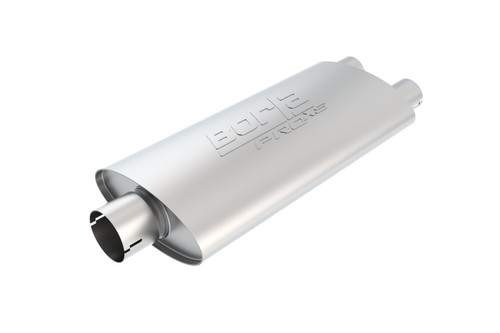 Borla Pro-XS Muffler - Universal Center / Dual Oval - Notched (2.5" Inlet / 2.5" Outlet) 400485