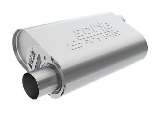 Borla CrateMuffler - S-Type - 2.5" Offset Inlet / 2.5" Offset Outlet (Mopar Big Block) 400942