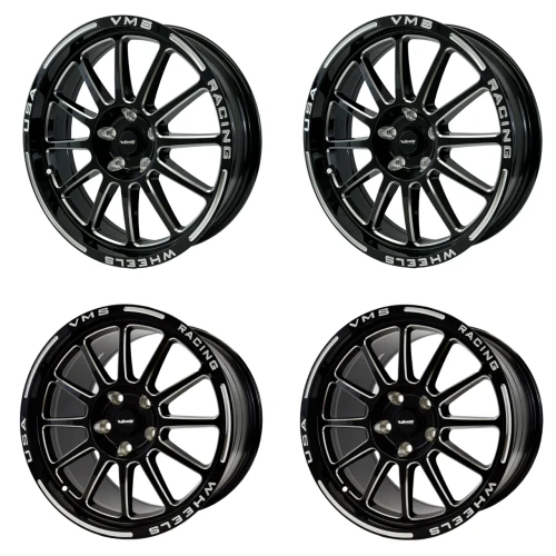 VMS Front & Rear Black Hawk Drag Wheel Set (10-23 Camaro/14-17 SS/08-