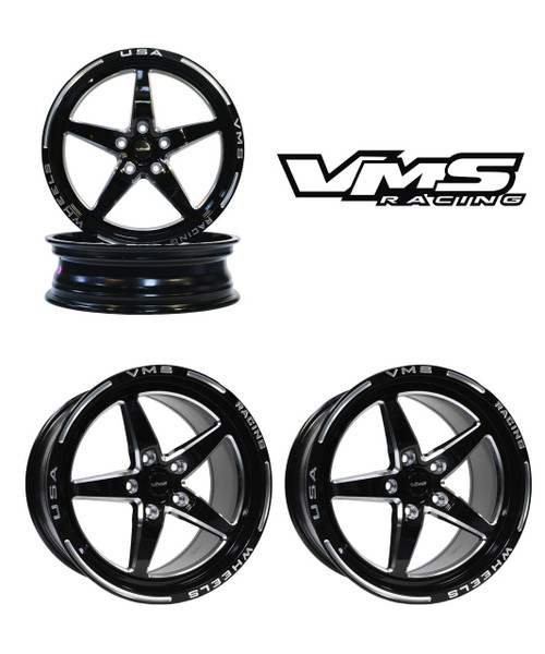 VMS Front & Rear V-Star Drag Wheel Set (2019-2020 Charger/Challenger Widebody)