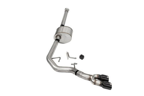 Corsa 3" Cat-Back Exhaust - Xtreme - Front of Tire Exit - Black Tips (2021 - 2026 F150 157.2" WB) 21150BLK