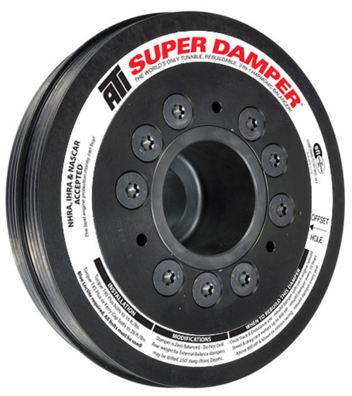 ATI Damper - 6.78" - Aluminum (2) 4 Groove (2003 - 2005 Mitsubishi Eclipse 4G63 w/ Integral Lower Cam Drive) ATI918251