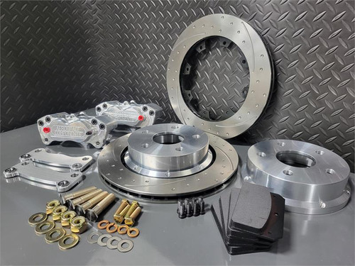 Aerospace Components 4 Piston Pro Street Front Dimpled, Slotted, Brake Kit 2020 - 2025 Corvette C8