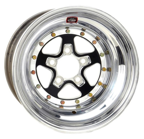Weld Alumastar 15x10 Non-Beadlock Wheel - 5x4.5 BP - 7 BS - Black Center - 88B-510214