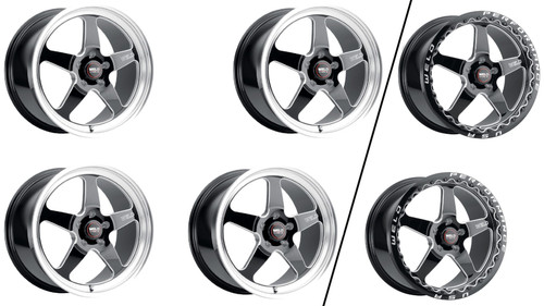 Weld Ventura 20x5 Front 18x10 Rear Non or Beadlock Drag Pack (2020-2022 GT500 / 2026 Mustang Darkhorse SC)