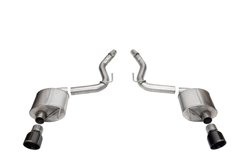 Corsa 3" Axle-Back Exhaust - Touring - 4.5" Pro Series Slash Tips - Black PVD (2024 - 2026 Mustang GT Coupe - Non Active) 21256BLK