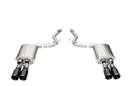 Corsa 3" Axle-Back Exhaust - Sport Valved - 4" Black Straight Cut Tips (2024 - 2026 Mustang GT) 21262BLK
