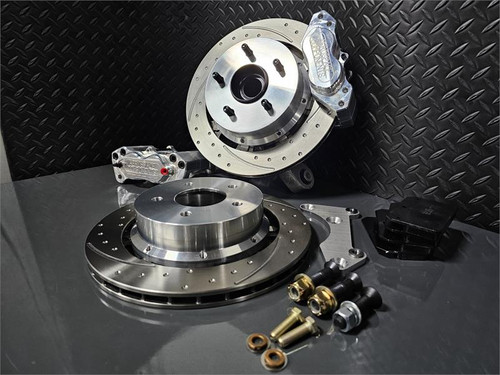 Aerospace Pro Street Dimpled and Slotted Rear Brake Kit (2009-2020 Nissan 370Z / 2008-2013 G37) AC-Q50R-VRDS