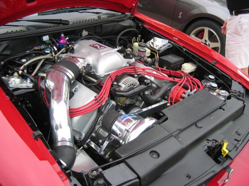 ProCharger P-1SC high output tuner kit installed on 4.6 4V Mustang Cobra engine