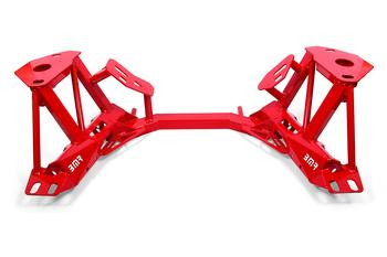 BMR Tubular K-Member w/ Spring Perches - Premium Version - Red (1996 - 2004 Mustang) KM743R