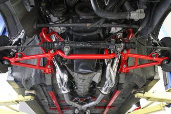 BMR Standard Tubular K-Member - Coilover Version - Red (1996 - 2004 Mustang) KM741R