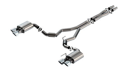 Borla Cat-Back Exhaust System - S-Type - Polished Tips (2024 - 2026 Mustang Dark Horse) 140964