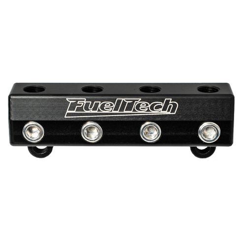 FuelTech billet pressure sensor mounting block 4 port