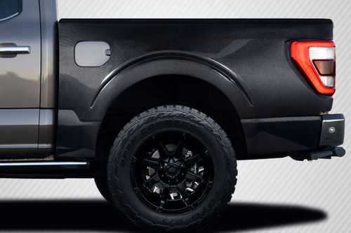 Extreme Dimensions Carbon Creations 4" Bulge Rear Bedsides 2 Piece (2021 - 2023 F150 5.5 ft Bed) 119022