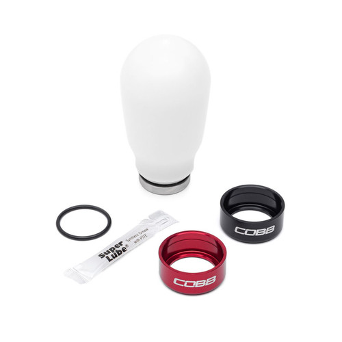 Cobb 6-Speed Tall Weighted COBB Shift Knob - White (2015 - 2026 Subaru WRX / 2006 - 2012 Subaru Legacy GT / 2004 - 2014 Subaru Impreza STi) - 213370-W