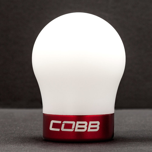 Cobb COBB Shift Knob - White w/Red Base (2009 - 2026 GTI / 2014 - 2019 Golf / 2019 - 2026 Golf R / 2019 - 2026 Jetta) - 2V1350-W-RD