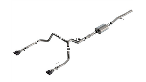 Borla Catback Exhaust System w/Valve Simulator - ATAK - Carbon Fiber w/Black Anodized Centers (2024 - 2026 Silverado 1500 / 2024 - 2026 Sierra 1500) 140997CFBA