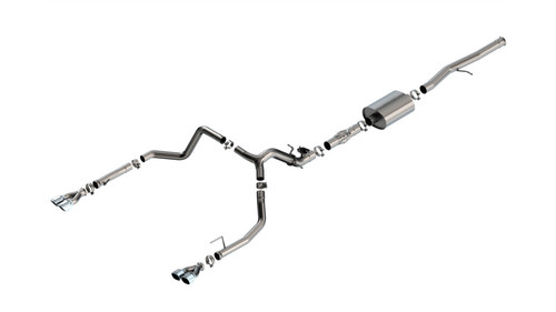 Borla Catback Exhaust System w/Valve Simulator - ATAK - Chrome Tips (2024 - 2026 Silverado 1500 / 2024 - 2026 Sierra 1500) 140998
