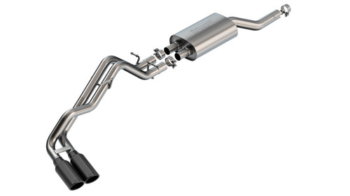 Borla Axle-Back Exhaust System - S-Type - Black Chrome Tips - Dual Tailpipes (2024 - 2026 Ranger) 140975BC