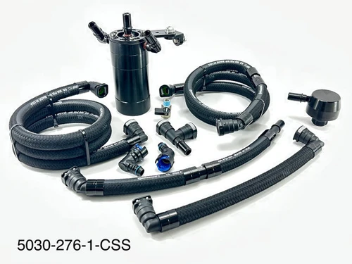 UPR Products Dual Valve Oil Catch Can w/ CSS Black (2021 - 2026 F150 3.5L / 2022 - 2024 Expedition 3.5) 5030-276-1-CSS