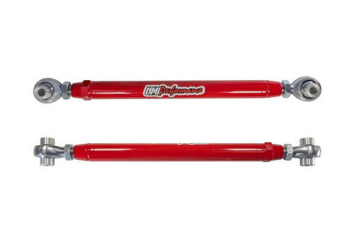UMI Performance Rear Toe Rods - Adjustable - Rod Ends - Red (2016 - 2024 Camaro) 2545-R