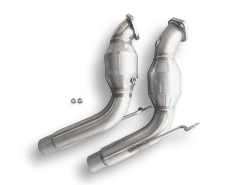 CVF Stainless Steel Catted Downpipes (2020 - 2024 3.0L Ford Explorer ST) FEST2022CDP-1
