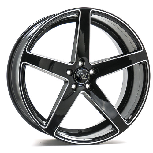 Axe Wheels 22x10.5 ZX9 Aluminum Wheel - 74.1 Bore - 5x110 BC - 42mm Off Set - Gloss Black Milled Edge - 10522BLNK42ZXGB-5110