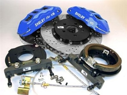 Shelby American Baer Extreme Brakes-Rear Steel Blue w/Siver Lettering (2005-2014 Mustang / 2005-2014 Shelby / 2012-2014 Boss 302) Z28-4262113