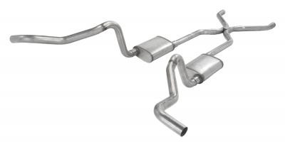 Pypes 2.5" Crossmember Back Exhaust System w/ H-Bomb H-Pipe & Violator Mufflers (1955 - 1957 Chevrolet Nomad Wagon) - SGC46V