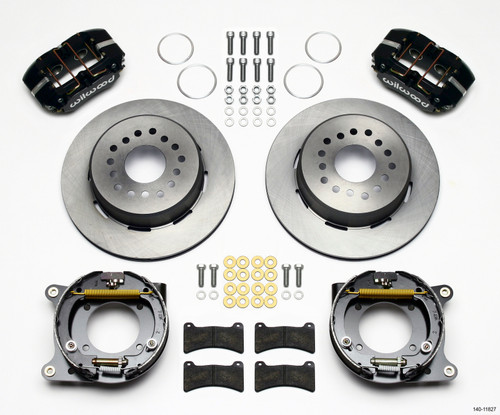Wilwood Forged Dynapro Low-Profile Rear Parking Brake Kit - Black (1959 - 1964 B-Body / 1957 - 1962 Corvette) - 140-11827