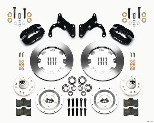 Wilwood Forged Dynalite Big Brake Front Brake Kit - Drum Spindle - Black (1965 - 1968 B-Body) - 140-12022