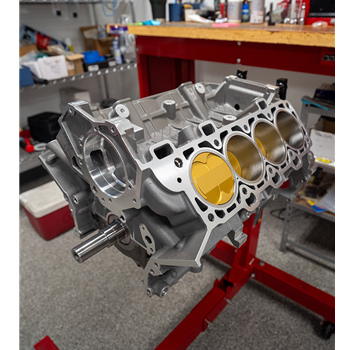 Texas Speed Forged 5.0L Coyote Gen 3 Short Block Resleeved 12:1 Compression – With Stainless Steel Hoop Design
