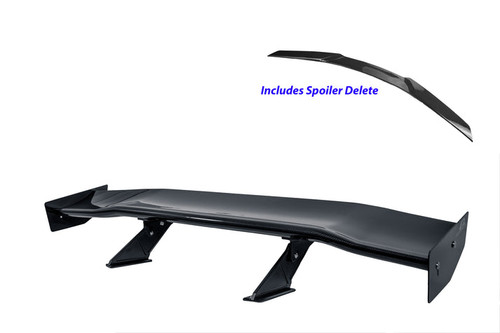 APR Performance GTC-500 Carbon Fiber Adjustable Wing 71" w/ Spoiler Delete NO Paint Protection Film (2020 - 2026 C8 Corvette Z06) AS-107187