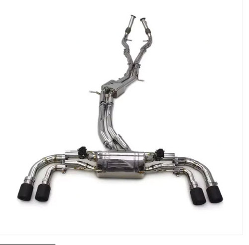 Phoenyx Design Valved Titanium Exhaust System - Burnt Titanium Tips (2019 - 2024 Porsche Cayenne)