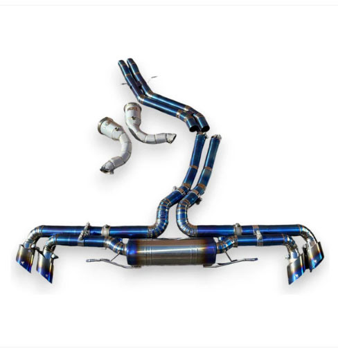 Phoenyx Design Titanium Exhaust System - 2x2 Gloss Carbon Fiber Tips (2019 - 2025 Bentley Bentayga 4.0L Twin Turbo V8)