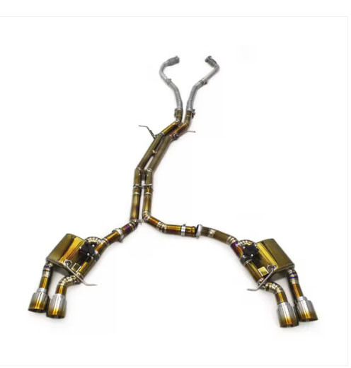 Phoenyx Design Titanium Exhaust System - Burnt Titanium Tips (2019 - 2024 Porsche Macan)